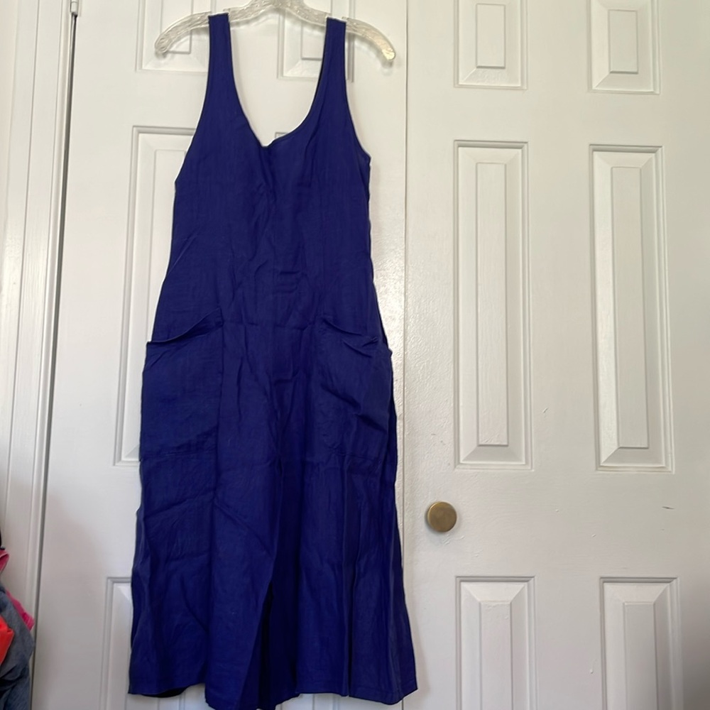 Vintage linen wide leg jumpsuit - Picture 2 of 6